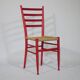 B&B Italy Wicker Chairs Table Colorful Mid-Century Design 60s 70s, Set of 5