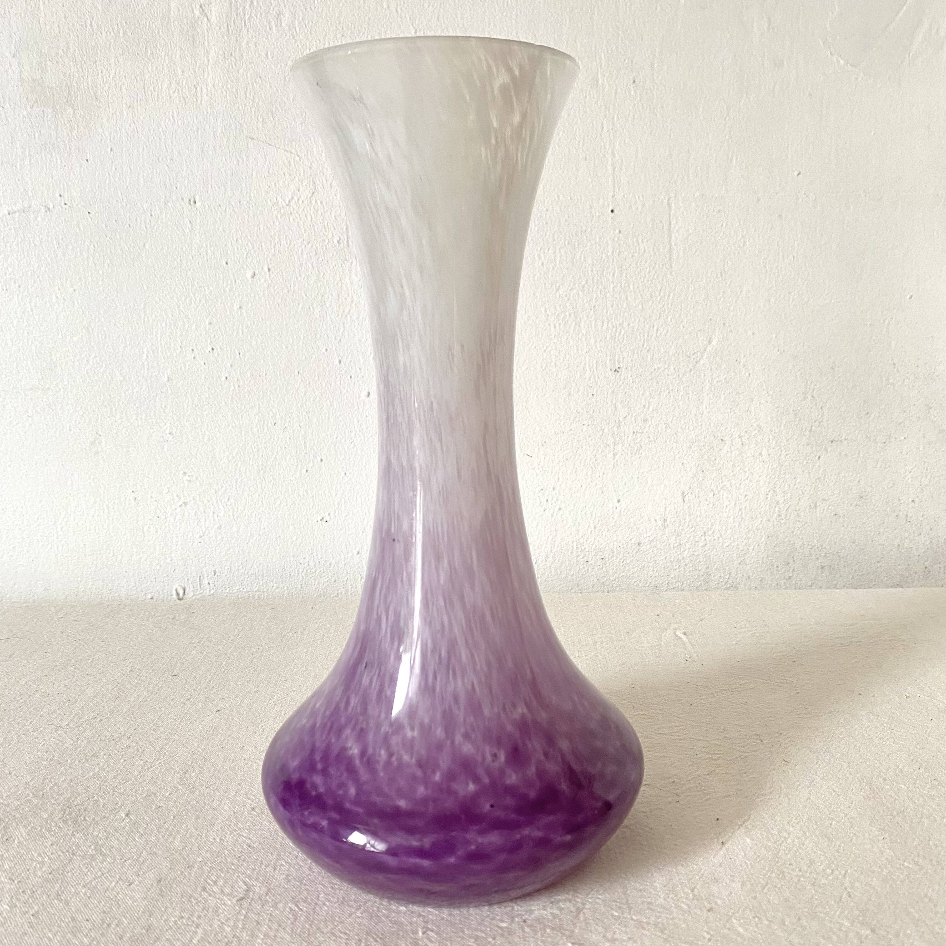 Antique speckled vase in Clichy glass