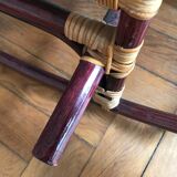 Rocking horse in rattan and bamboo