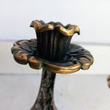 Bougeoir brutaliste en bronze