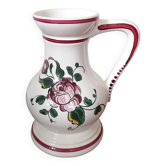 Vase vintage en faïence fleur décor Strasbourg