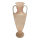 Vase amphore en verre Scavo rose pêche et blanc, attribué à Seguso, Italie