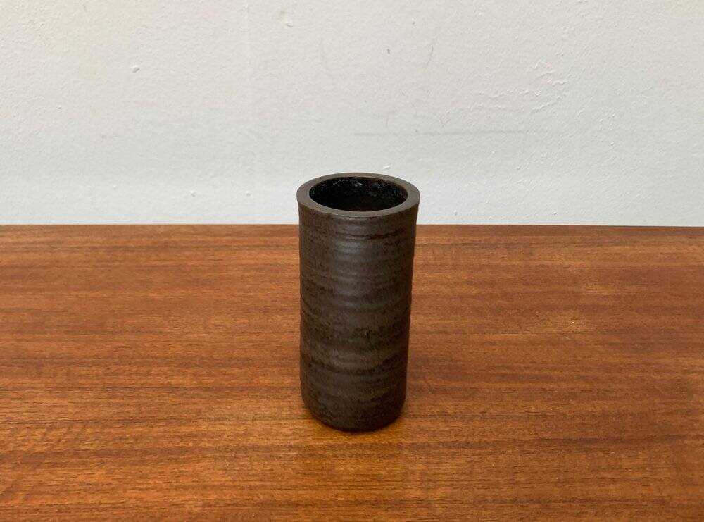 Vase de poterie de studio brutaliste allemand du milieu du siècle de Petra Töpferei, années 1960