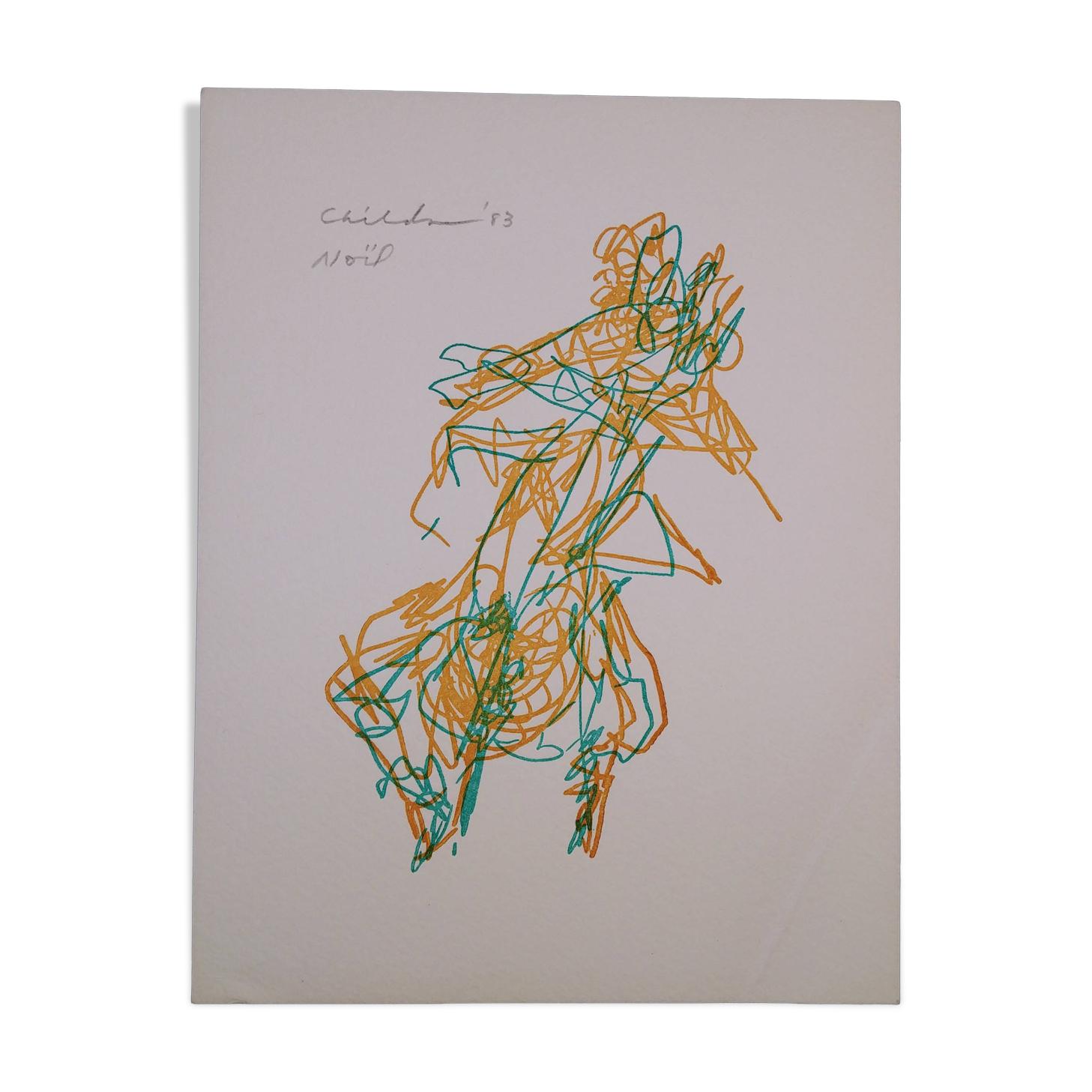 Eau forte - aquatinte - Bernarnd childs - Noel 1983
