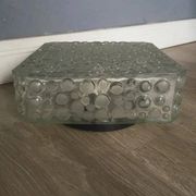 Hustadt Leuchten Lamp Sconce Mid Century Bubble Crystal Glass 1950s