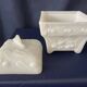 Sweet box jewellery box in white opaline decorated with cherries