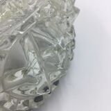 Ceiling lamp in molded glass with relief