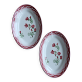 Raviers vintage earthenware Sarreguemines Digoin model Aude – Floral decoration