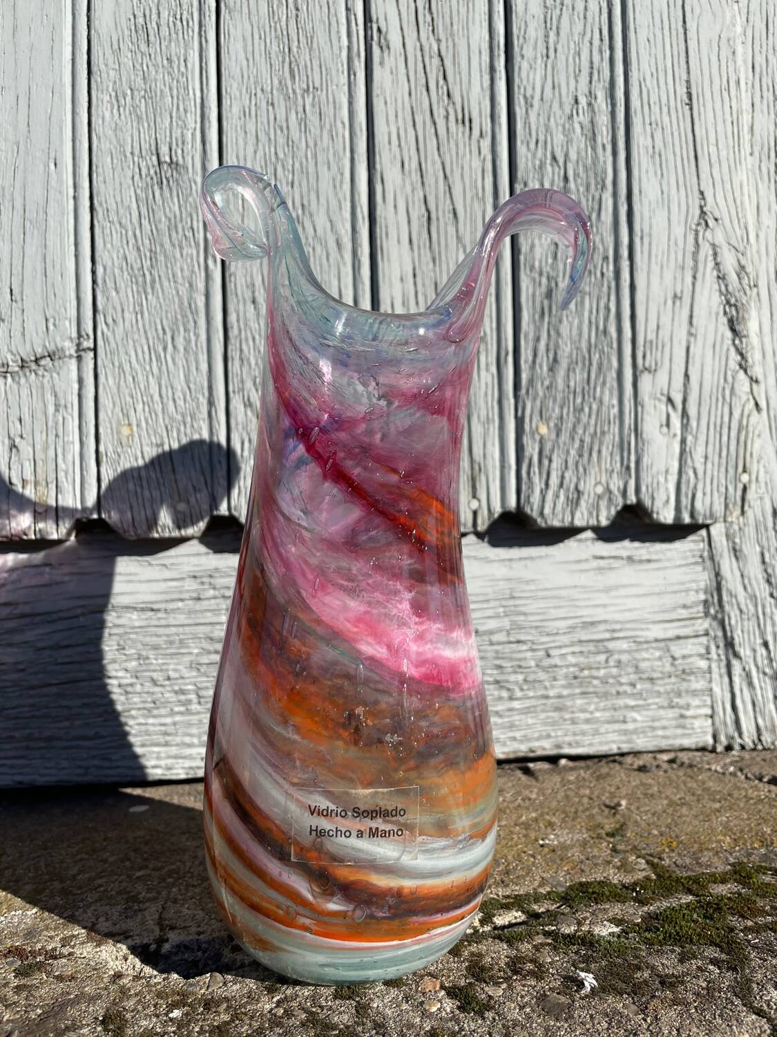 handmade blown glass vase