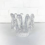 Sunflower glass candle holder, Göran Wärff for Kosta Boda, Sweden, 1970s