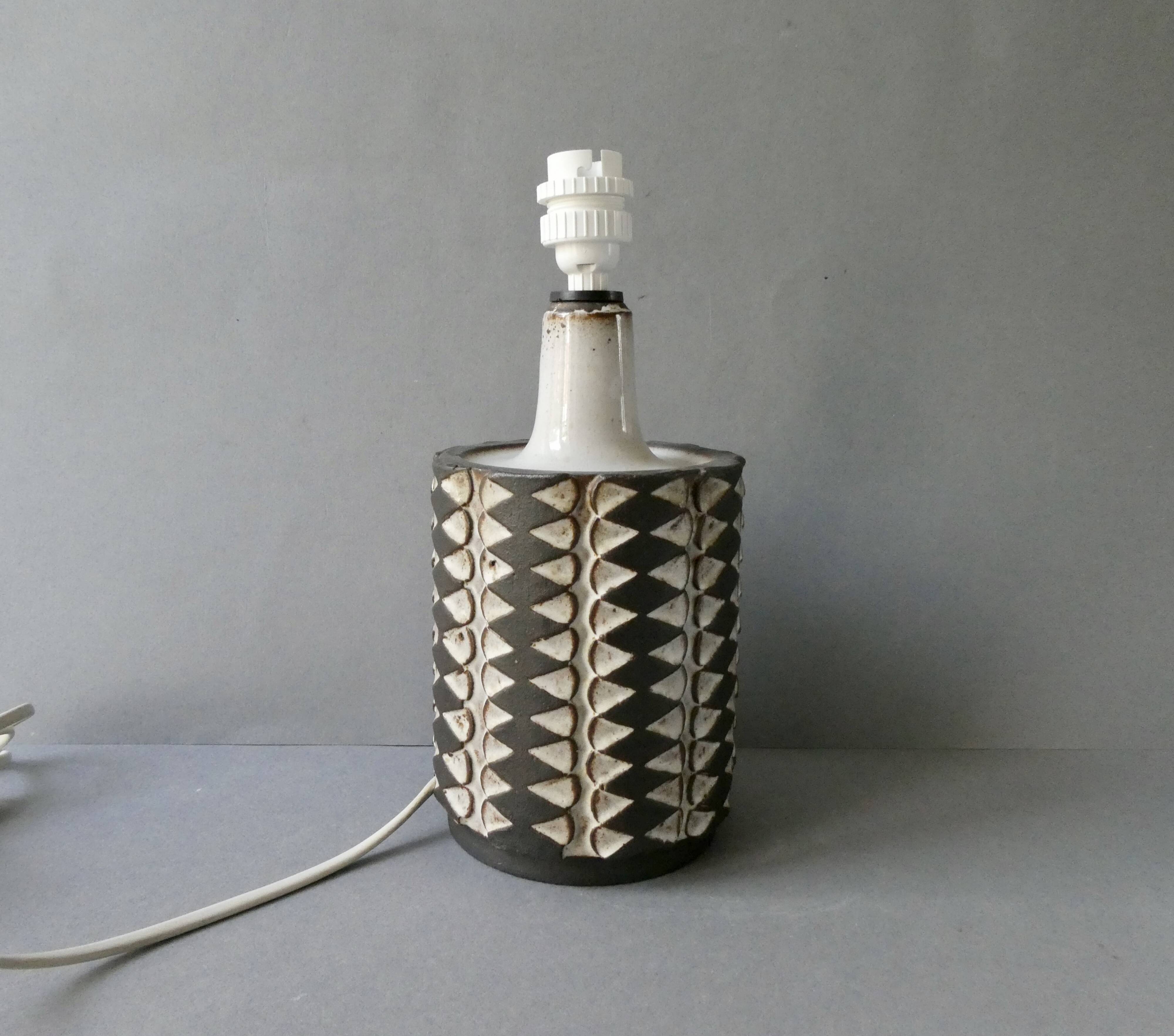 Ceramic lamp signed Stogo Danmark, circa 1960