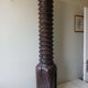 Old solid wood wine press screw, H 144 cm, Weight 37.5 kg