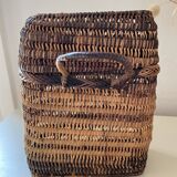 Asian rattan basket with lid 23×18 cm