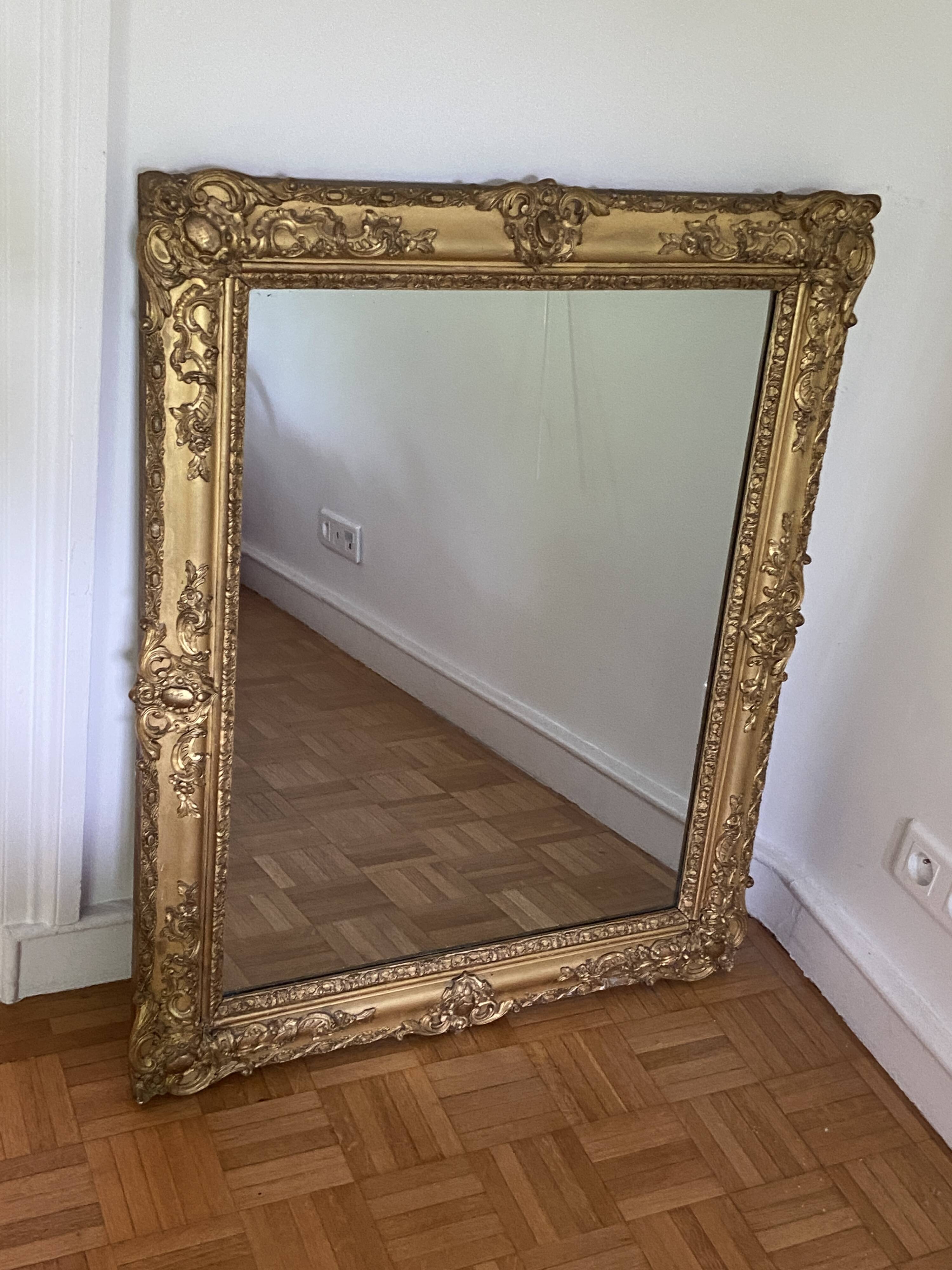 Antique gilded mirror