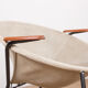 Danish armchair in Leather, Steel and Teak, Balloon model by Hans Olsen 1960.