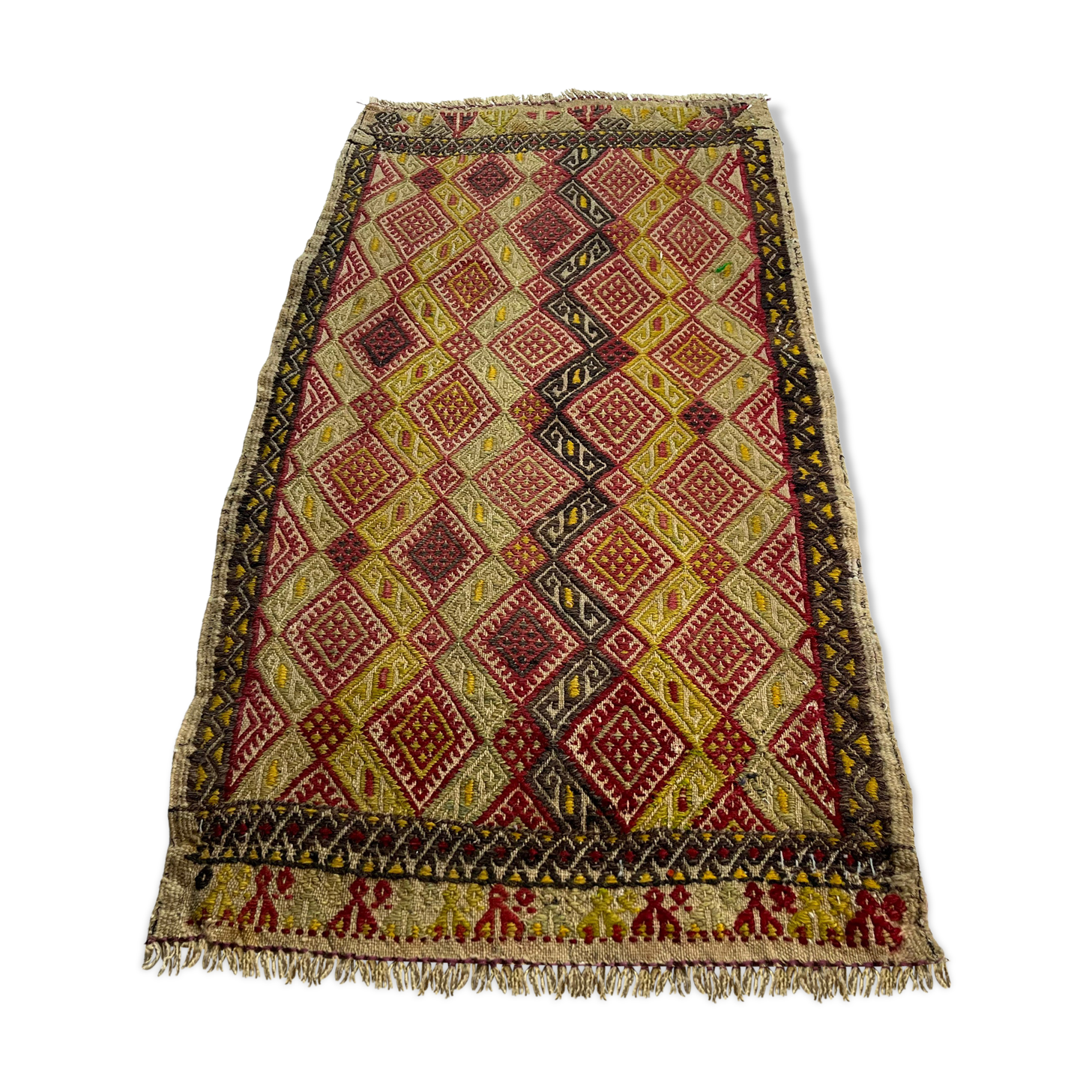 Vintage turkish kilim rug , 91 x 48 cm