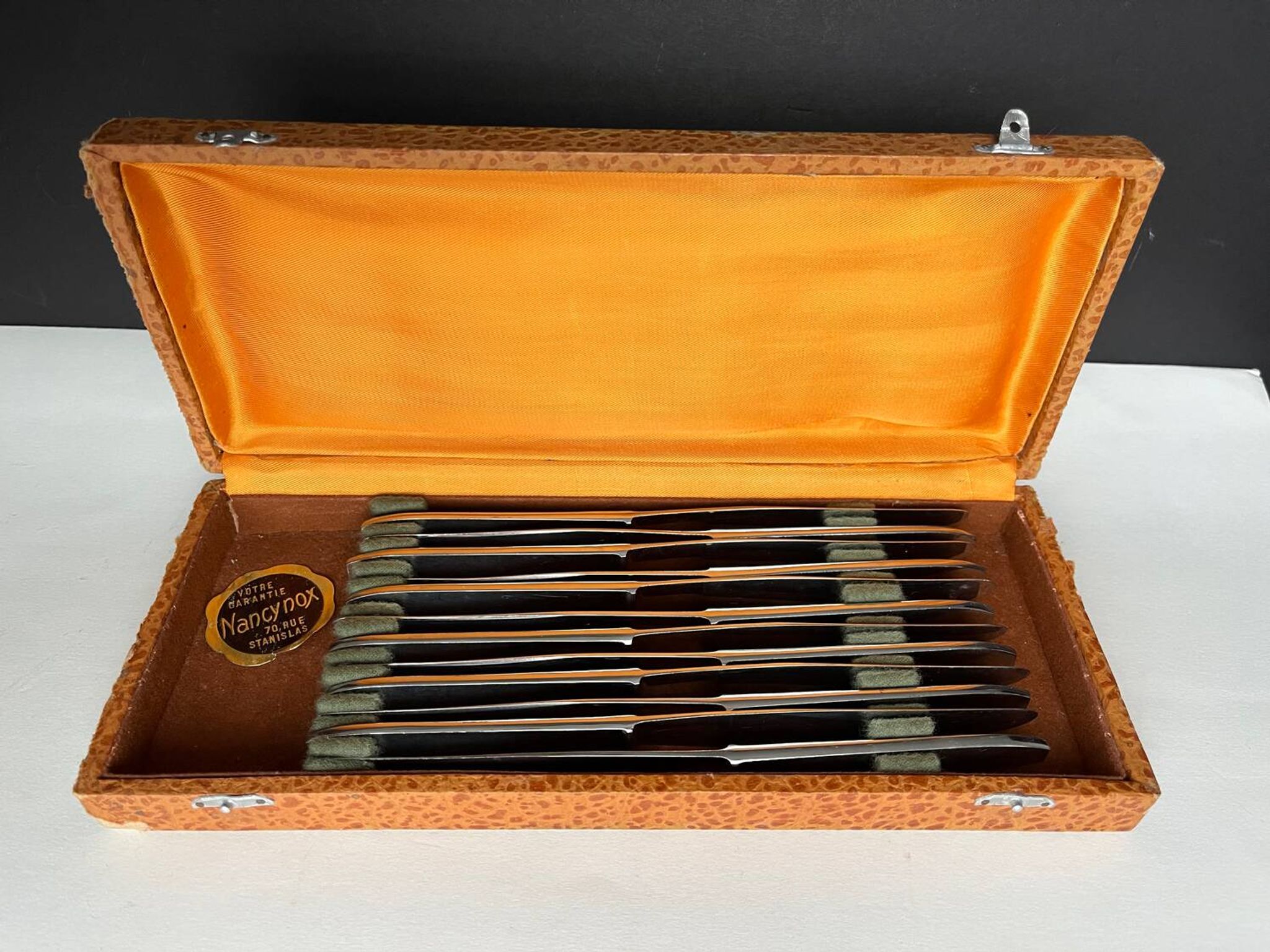 12 couteaux en métal inoxydable
