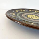 Large brown ceramic platter, 1960