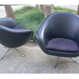 Balloon Shell Armchair "EGG" 60/70 Scandinavian design by Karl Eric Klote for Overman