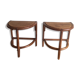 Pair rattan bedsides or couch end