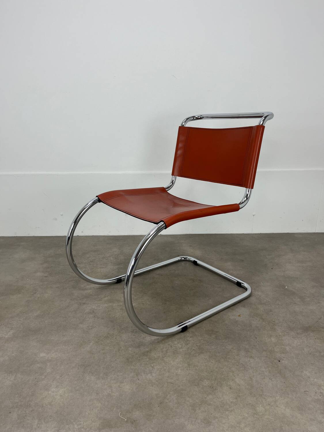 MR10 Mies Van Der Rohe chair, leather, 1980s
