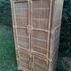 Vintage bamboo and rattan wardrobe or storage unit