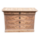 Renovated Louis Philippe chest of drawers in solid wood and walnut veneer from the 18th century.
