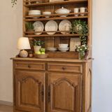 Buffet two bodies Old Furniture in solid oak, Italian rustic style