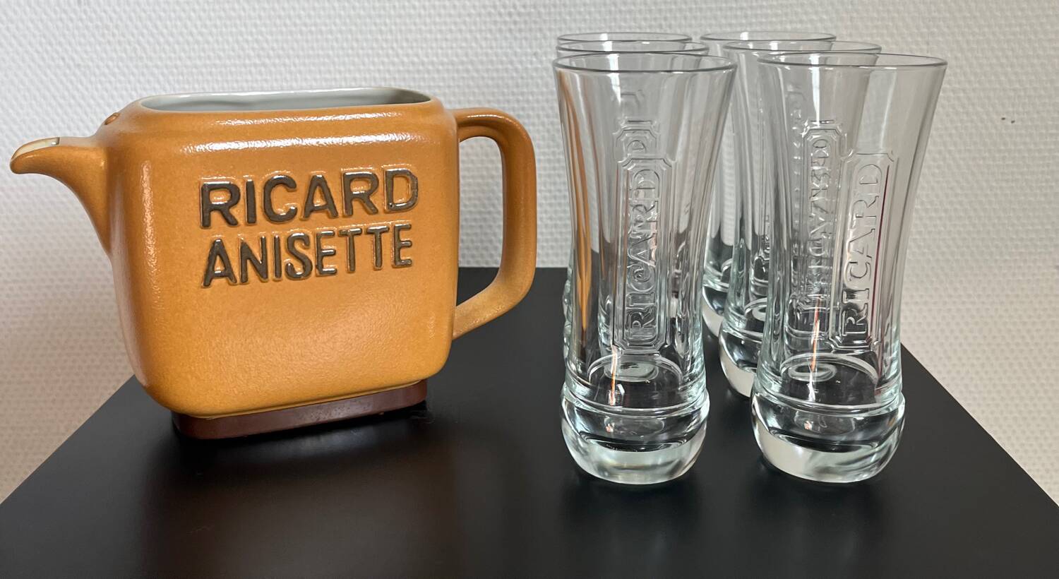 Ricard carafe and glass set