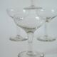 set of 5 engraved crystal champagne glasses 1950