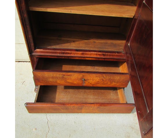 Mahogany one-piece ice cream cupboard cabinet