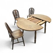 A slightly weathered Windsor wheelback dining set (7) by Oirschotse Meubelindustrie 1950s