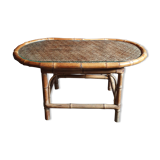 Bamboo coffee table from madagascar 80s