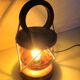 Marine lamp with amber glass globe 60/70s