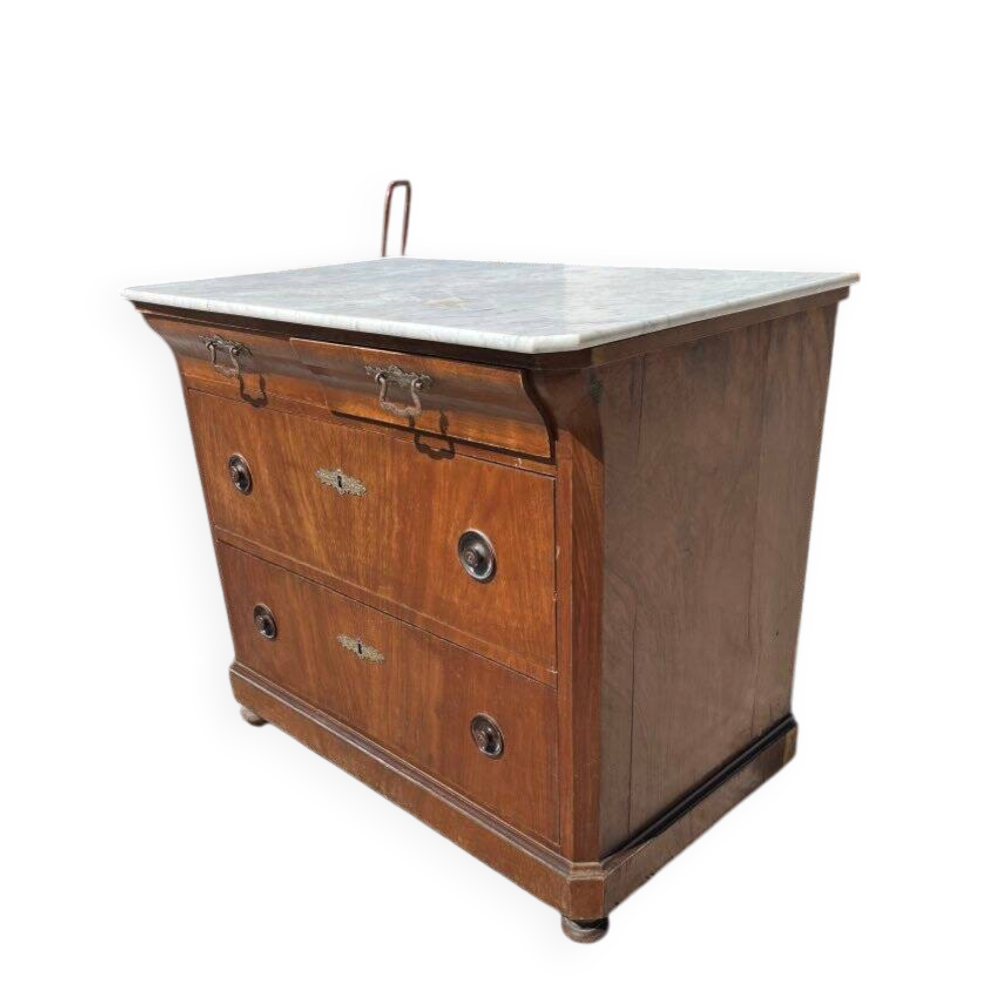 Commode with a white marble top