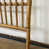Vintage bamboo and rattan headboard