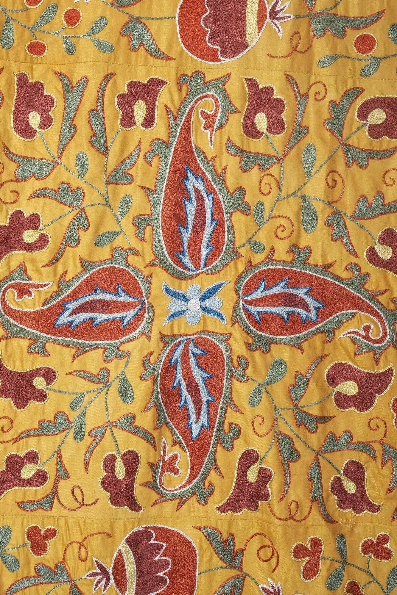 Uzbek hand-embroidered Suzani vintage 258x305 cm