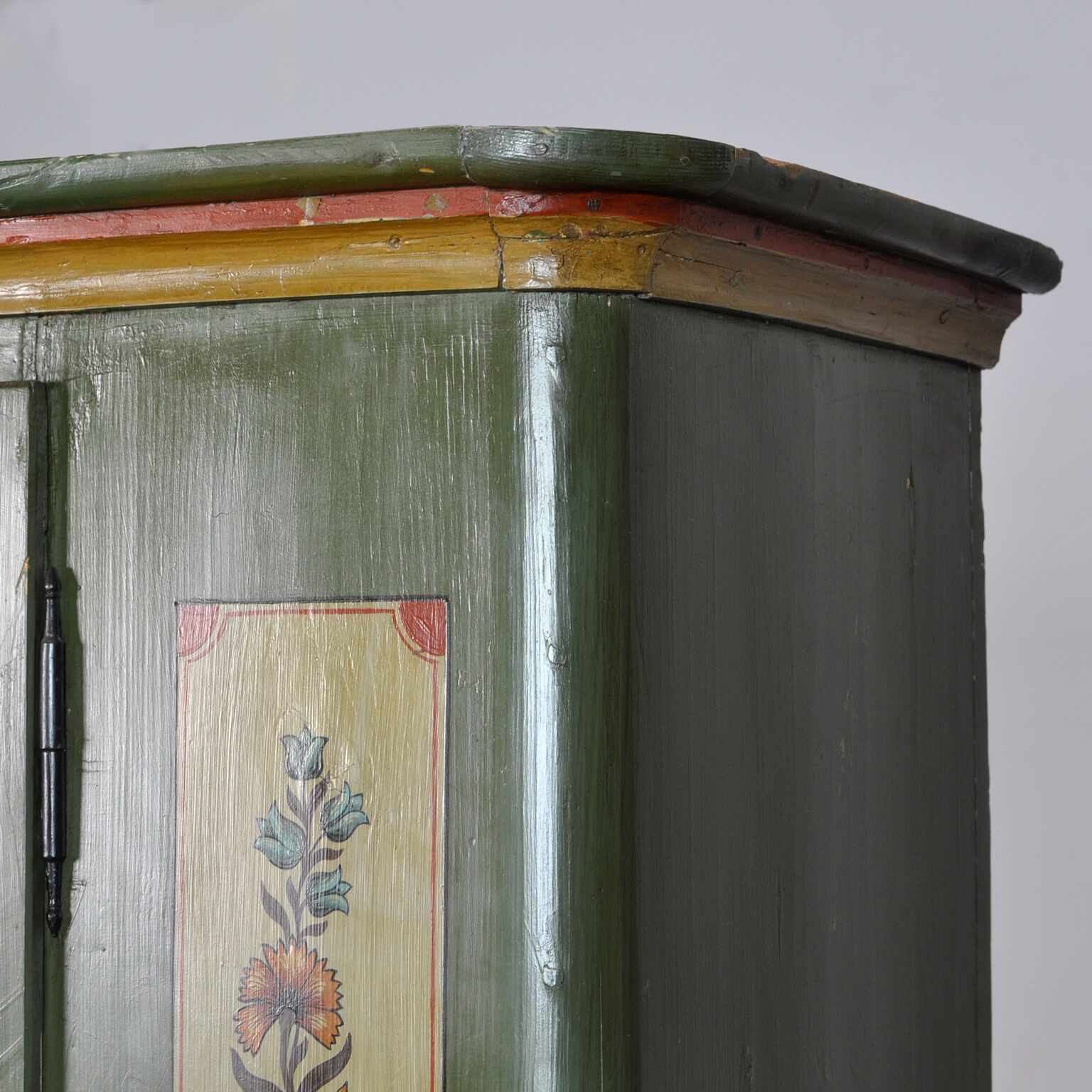 Antique German Hand Painted Cabinet, 1876