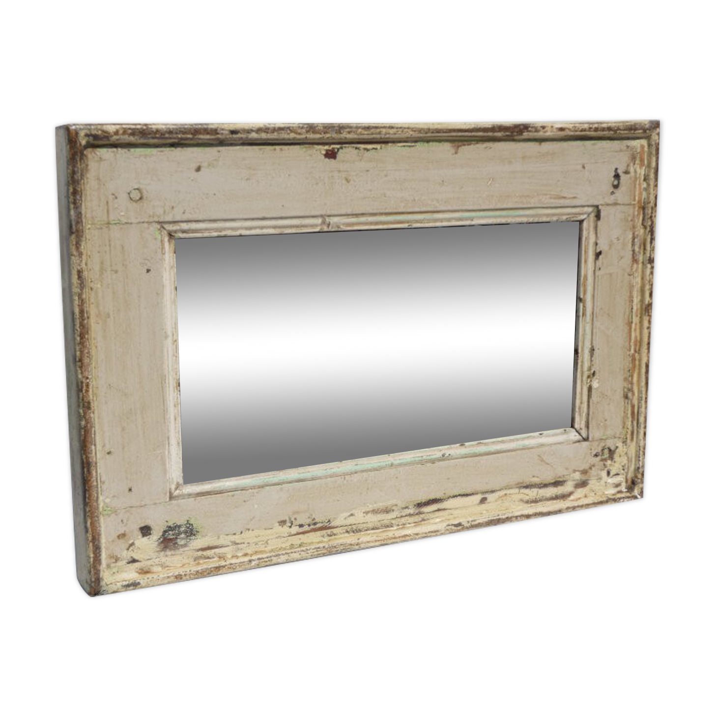 Mirror Wood Old Teak Patina White Breakage 54x3x36cm 6