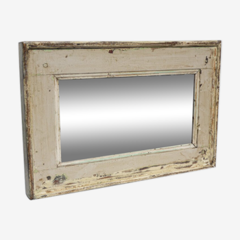 Mirror Wood Old Teak Patina White Breakage 54x3x36cm 6