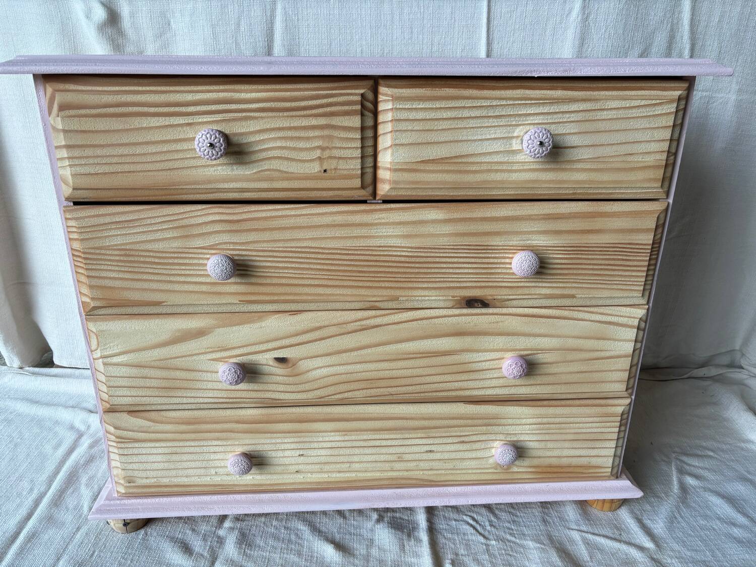 Revamped pine chest of drawers