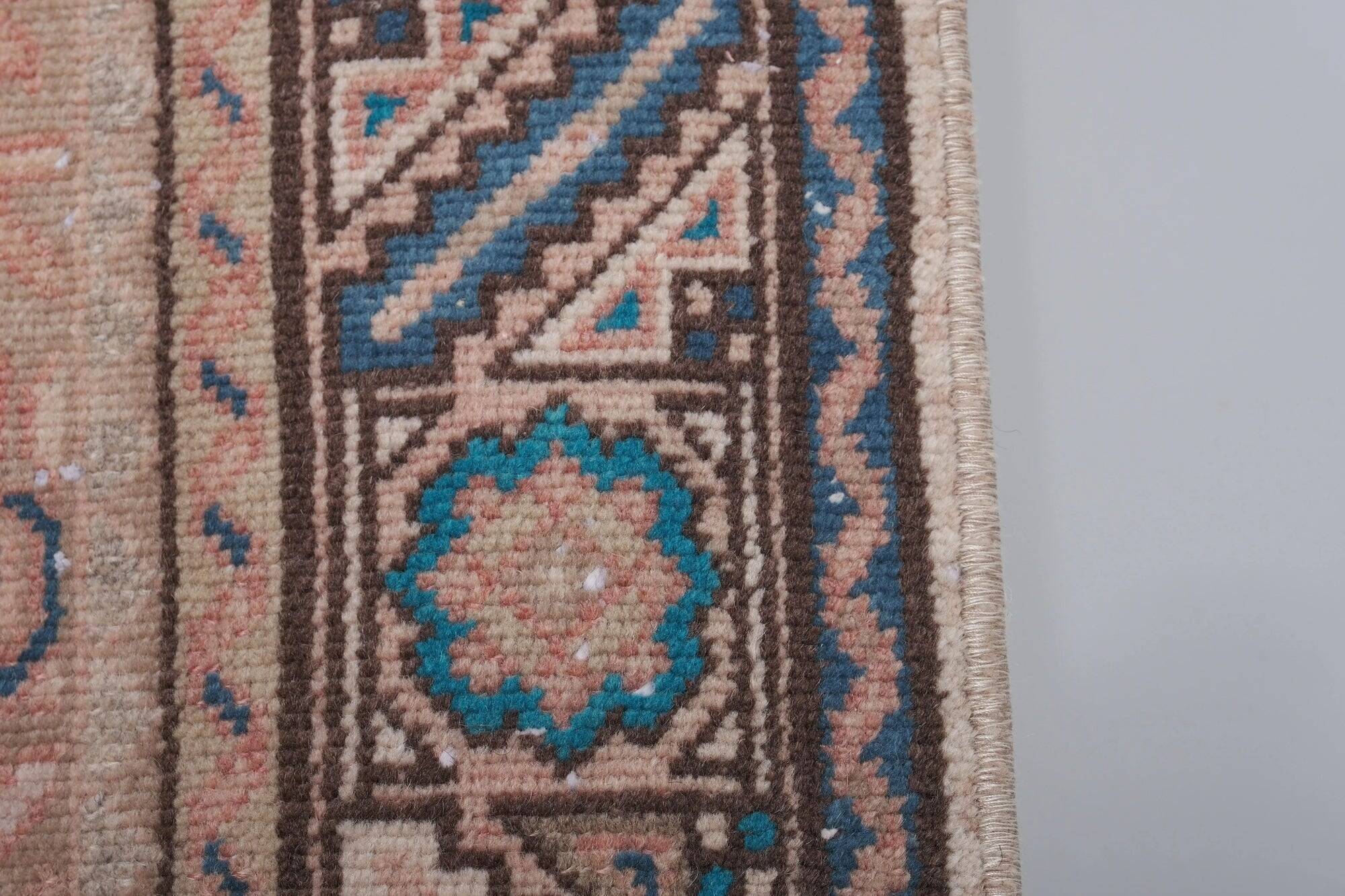 Vintage Turkish hallway rug 97x417 cm