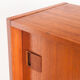 Vintage teak buffet with sliding doors, France 1960