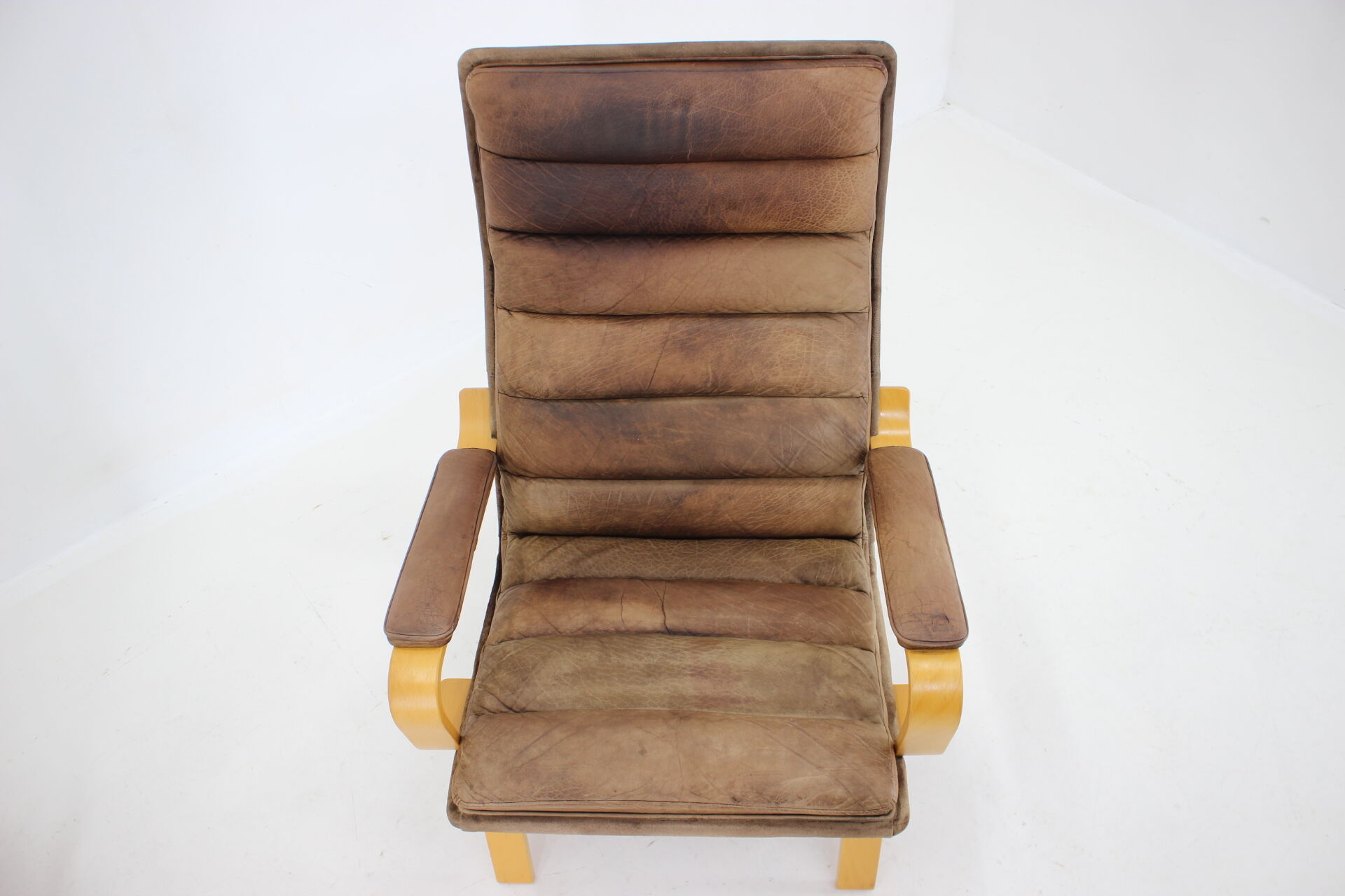 1970s Pair of Yngve Ekström "Contino" Leather Armachair,Sweden