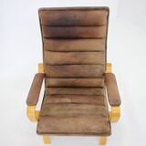 1970s Pair of Yngve Ekström "Contino" Leather Armachair,Sweden