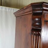 Rustic Wardrobe in Fir with Curtains