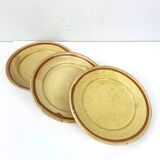 Set of 3 hand-turned stoneware plates