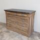 Antique wooden commode with black marble – 125 cm
