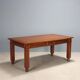 Antique walnut desk with brown leather, Italy, 19th century