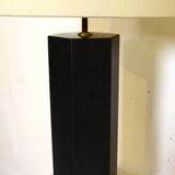Black marble hexagonal lamp in the style of Jules Wabbes